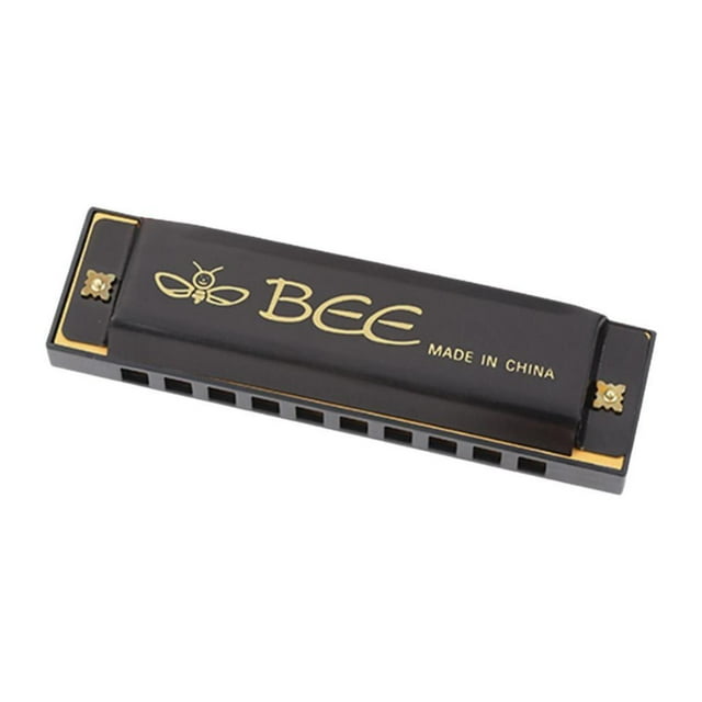 Yingyy 20 Hole C Key Harmonica Mouth Organ 20 Hole C Key Musical Instrument Gift Black