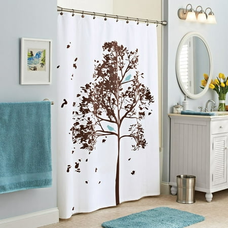 Better Homes and Gardens Farley Tree Fabric Shower Curtain