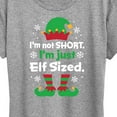 thumbnail image 3 of Instant Message - I'm Not Short Just Elf Sized Funny Christmas - Women's Short Sleeve Graphic T-Shirt, 3 of 6