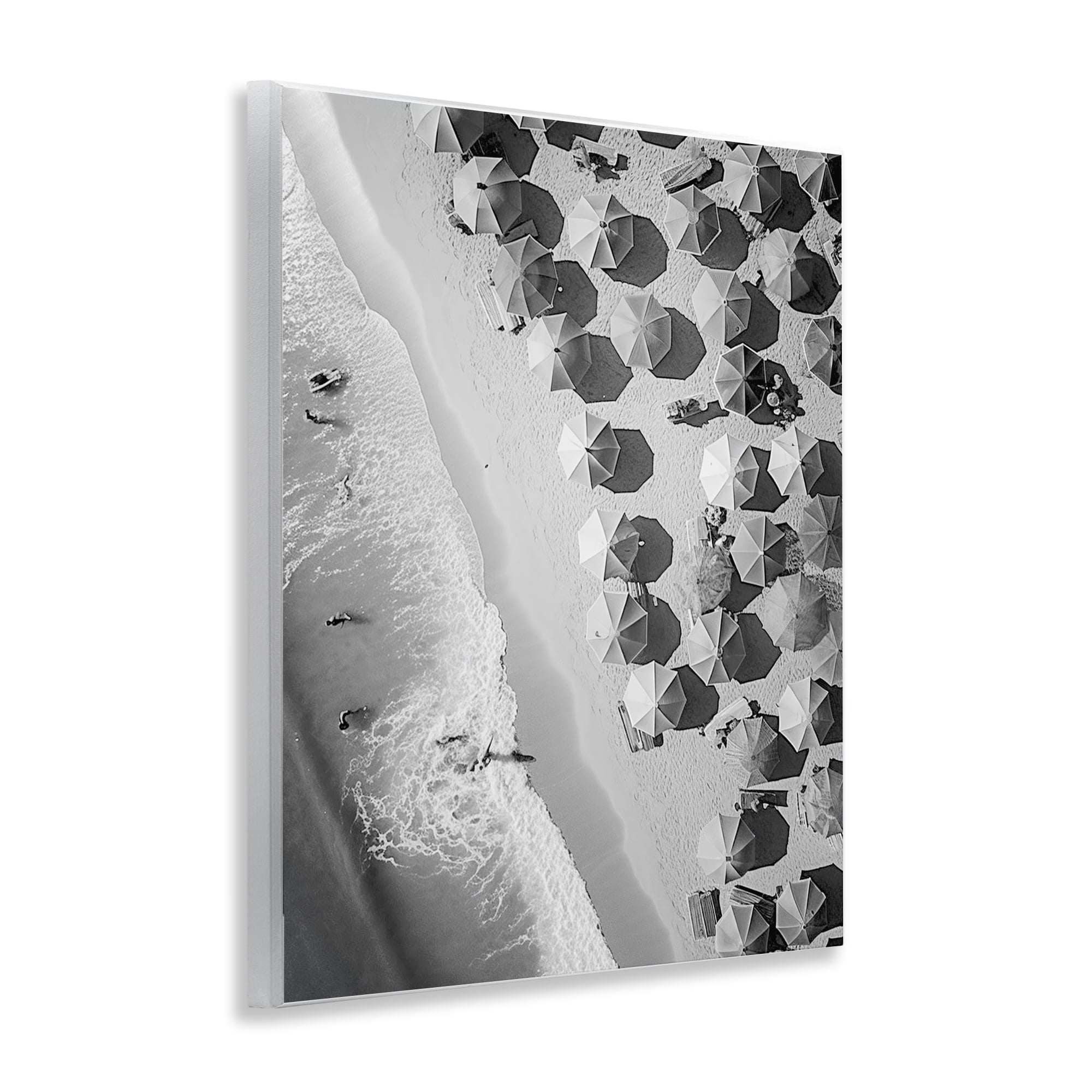 Stupell Industries Aerial View Beach People Photography Unframed Art Print Wall Art, 11 x 14