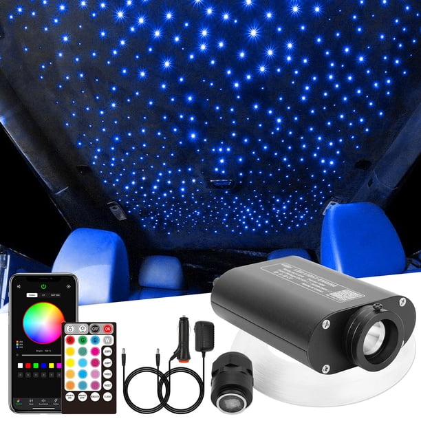 CHINLY Kit de Luz de Fibra Óptica RGBW Bluetooth 16W 2m