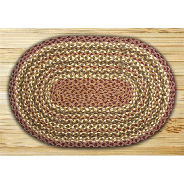 Earth Rugs 03-324 Olive-Burgundy-Gray Oval Rug