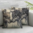 thumbnail image 3 of FUMJ Wolves Couple Design Pillow Cases Howling Wildlife Wolf  Pillow Covers Zippered Pillow Case Throw Pillow Covers for Bed Decor, 3 of 5