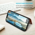thumbnail image 5 of Takfox For Apple iPhone 14/14 Pro/14 Plus/14 Pro Max Wallet Case,With Card Slots Holder PU Leather Folio Flip Snap Closure Kickstand TPU Frame Bumper Cover,Brown, 5 of 7