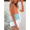 thumbnail image 3 of HOTAPEI Tank Tops for Women Summer V Neck Knit Tank Top Casual Color Block Sleeveless Tops, 3 of 5