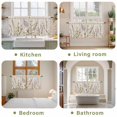 thumbnail image 6 of Spring Lavender Tier Curtains, Farmhouse Floral Vintage Light Filtering Kitchen Curtains, 2Pcs Rod Pocket Half Window Treatments Panels for Sink Cafe Cabinet Camper 27.5x36 Inches, 6 of 9