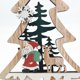 thumbnail image 5 of leyfeng Signo de mesa de Navidad Estatuilla de madera Festivales Árbol de Navidad Muñeco de nieve Forma Estatua Mesa Centro de mesa Ornamento Retro, 5 of 7