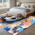 thumbnail image 4 of Sports Football, Minimalist Painted Art Area Rug 5x8 FT, Non Slip Bedroom Throw Carpet, Washable Soft Floor Carpet Non-Shedding Rug for Living Room Nursery Dorm Office, 4 of 9