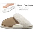 thumbnail image 4 of Pantoufles pour Femmes Confortables en Mousse à Mémoire de Forme Fausse Fourrure Col Moelleux Microsuède Chaussures Chaudes pour la Maison à Enfiler Intérieur Extérieur Chambre, 4 of 7