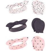 Hudson Baby Unisex Cotton Headband and Scratch Mitten Set