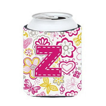 

Letter Z Flowers And Butterflies Pink Can & Bottle Hugger