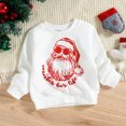 thumbnail image 2 of Mercatoo Kids Christmas Sweatshirt Little Girls Boys Santa Prints Shirts Winter Cute Xmas Casual Pullover Tops for 1 to 4 Years, 2 of 7