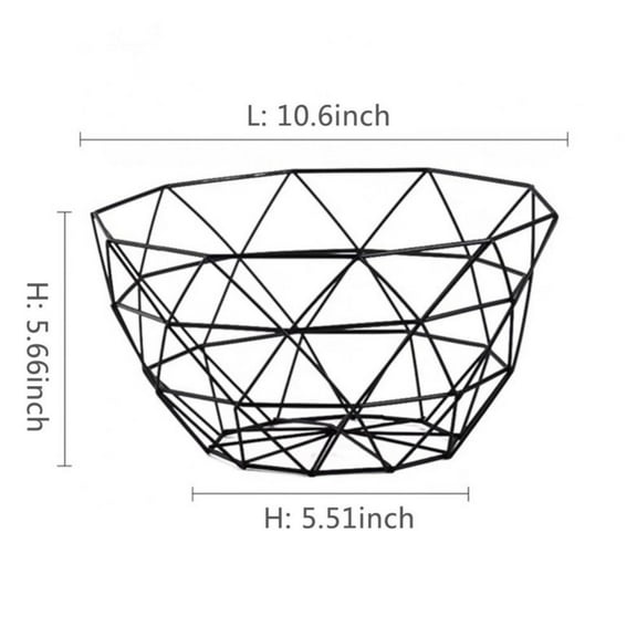 Metal Wire Fruit Basket Bowl,Iron Art Fruit Storage Baskets for Living Room,Countertop,Office Table Decorative Bread Snack Fruit Vegetable Bowls