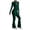 Green, variant on Women 2 Piece Outfits Tracksuit Set Long Sleeve Full Zipper Crop Jacket and Flare Pants Workout Set With Pockets Black M