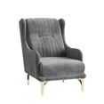 thumbnail image 5 of Ottomanson Spirit Wingback Chair, Gray Microfiber, 5 of 9