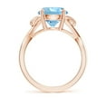 thumbnail image 2 of Angara Natural 2.3 Ct. Aquamarine Solitaire Ring in 14K Rose Gold for Women (Ring Size: 11.5), 2 of 10