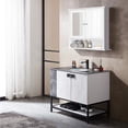 thumbnail image 2 of ZYPPPA Bathroom Medicine Cabinet, Hanging Storage Cabinet with Double Mirror Doors, Perfect for Bathroom, Living Room, Corridor, Cloakroom, 22 x 5 x 23 inches (White), 2 of 5