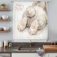 thumbnail image 4 of Easter Sheer Curtains 54 Inches Long, Spring Watercolor Oil Painting Country Bunny Light Filering Curtains, Breathable Simi Curtain Privacy Drapes for Kitchen Bathroom Small Window Treatment, 4 of 9