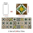 thumbnail image 2 of 24PCS Mediterranean Style Peel and Stick Wall Tile Decals - 6"x6" Vintage Waterproof Vinyl Moroccan Bohemian Stickers for Kitchen Backsplash, Bathroom, Stair Riser Decor, 2 of 9