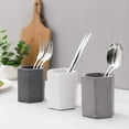 thumbnail image 4 of MyGift Set of 3 Hexagon Multi-colored Concrete Pen Holders, Stationery Storage, 4 of 7