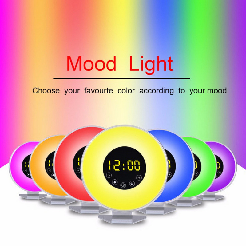 CreHeaven Wake Up Light Alarm Clock Sunrise/Sunset Simulation Digital