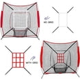 thumbnail image 4 of XINQIHANG 2Pcs Baseball Strike Zone Target Adjustable Baseball Softball Pitching Target Practice Throwing Nets Strike Zone Net Baseball Practice Net Baseball Training Equipment 6x6 7x7 Or 8x8ft Nets, 4 of 7