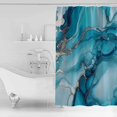 thumbnail image 2 of Marble Texture Shower Curtain Set ，Waterproof Fabric Shower Curtains Sage Green Sliver Shinny Modern Abstract Shower Curtains for Bathroom,Bathroom Decor 36"x72", 2 of 6