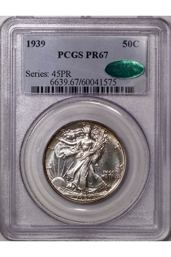 1939 Walking Liberty Half Dollar Proof PCGS PR67 CAC