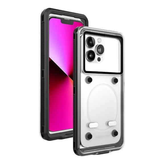 SOATUTO Universal Waterproof Underwater Diving Case Cover Compatible with iPhone 14/13/12/11 Pro Max/Samsung Galaxy S23/22/21/20/Google/OnePlus/Motorola/Universal Up to 7''(Black)