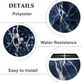 thumbnail image 4 of Navy Blue Marble Shower Curtain Luxury Quality Shower Curtains for Bathroom Rustic Home Hotel Decorations Fabric Washable Durable Waterproof Curtain for Bathroom with Hooks 36x72 Inches, 4 of 6