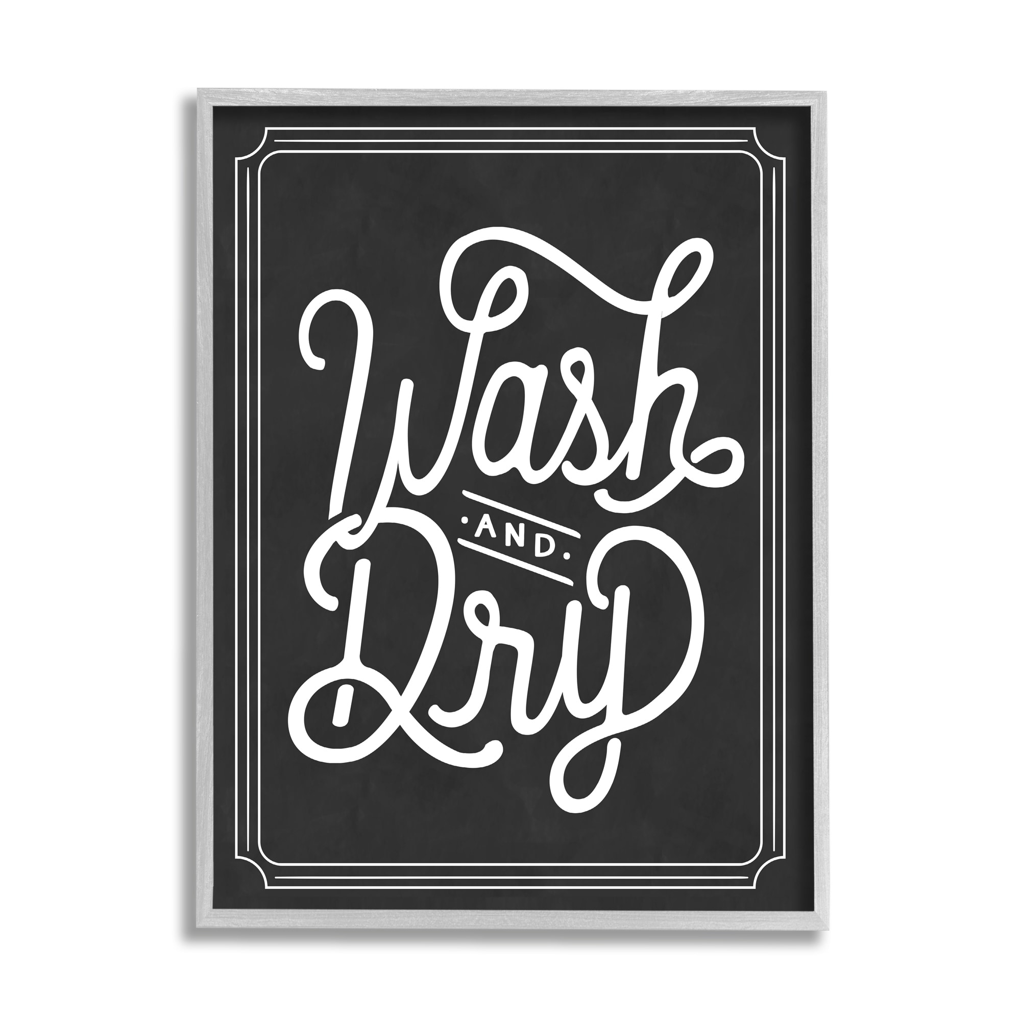 Stupell Industries Wash and Dry Typography, 24 x 30,Design by Lettered and Lined