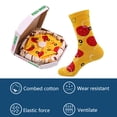 thumbnail image 4 of Calcetines de algodón medio para pizza para hombre - Moda creativa Pareja Navidad - Calcetines con caja de regalo Calcetines navideños, 4 of 5