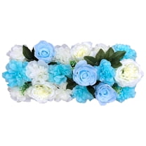 Flowers Wall Panel,Wedding Arch Flowers,Wedding ,Faux Roses Artificial Flower Backdrop for ,Baby Shower,Bouquet Decor Blue