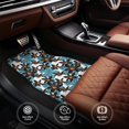 thumbnail image 4 of Xecao Lilies Flowers Print Car Foot Mat Set of 4 Pieces Neoprene All-Weather Dust-Proof Stain-resistantCar Interior Decorative mats Non-Slip Mats, 4 of 6