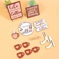 thumbnail image 4 of Fiudx Ofertas relámpago del día Bandeja decorativa en capas con temática de Café, juego de decoración de escritorio de madera para manualidades, 4 of 7