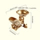 thumbnail image 2 of Botellero for encimera, portabotellas europeo dorado con 3 muescas for copa de vino, 2 of 6
