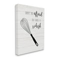 thumbnail image 3 of Don't Be Afraid Take A Whisk Phrase Typography Graphic Art Gallery Wrapped Canvas Print Wall Art, 3 of 7