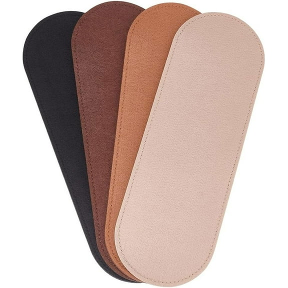 4 Colors Felt Base Shaper 30x10cm/11.8x3.9 inch Oval Purse Organizer Insert Handbag Bottom Insert Bag Stabilizer Bag Liner Board for DIY Tote Crossbody Leather Purse Bag Backpack