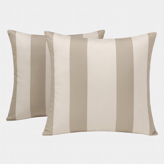 Decorative Throw Pillow Cover for Sofa Bed Chair, Striped Accent Cushion Cover Series for Fresh Outdoor and Indoor Styling,2-Pack