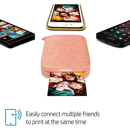 HP - Sprocket Portable 2" x 3" Instant Photo Printer, Prints From iOS or Android Devices - Blush Pink
