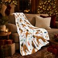 thumbnail image 3 of Playful Boxer Dogs With Toys And Pawprints, Cozy Flannel Blanket with Playful Pet Illustration Print, Housewarming Gift for Boxer Dog Play Enthusiasts, Home Decor for Bedroom and Living Room, 3 of 7