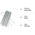 thumbnail image 7 of 50-Pack Silver Galvanized Garden Staples - 6-Inch Metal Tent Stakes, Heavy-Duty U-Shaped Pins For Sod Anchoring, Landscape Fabric, And Irrigation Tubing, 7 of 7