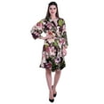 thumbnail image 2 of Moomaya Printed Womens Kimono Robes Short Satin Silk Bridal Robe Loungewear, 2 of 7