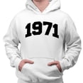 thumbnail image 2 of 1971 College Style Hoodie Sweatshirt Unisex 3X-Large White, 2 of 5