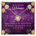 thumbnail image 3 of To My Mom Birthday Message Best in Universe Infinity Knot Necklace Message Card, 3 of 17