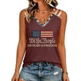 thumbnail image 5 of 4Th of July Shirts Women Summer Sleeveless Tops Funny Ladies V Neck Patriotic Tshirts American Flag Graphic Tees, 5 of 5