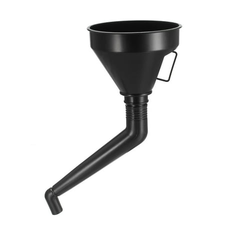 Uxcell Fuel Funnel 5.3" Universal Plastic Car Filter Funnel Gasoline Engine Oil Funnel with Filter Black
