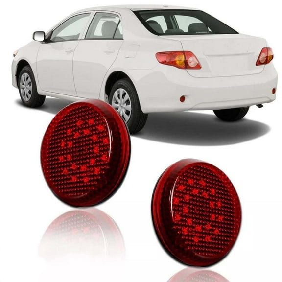 MZORANGE Rear Bumper Reflector LED Brake Light Lamp For 2007-2008-2010 Toyota Corolla Rear Bumper Reflector LED Tail Light Lamp