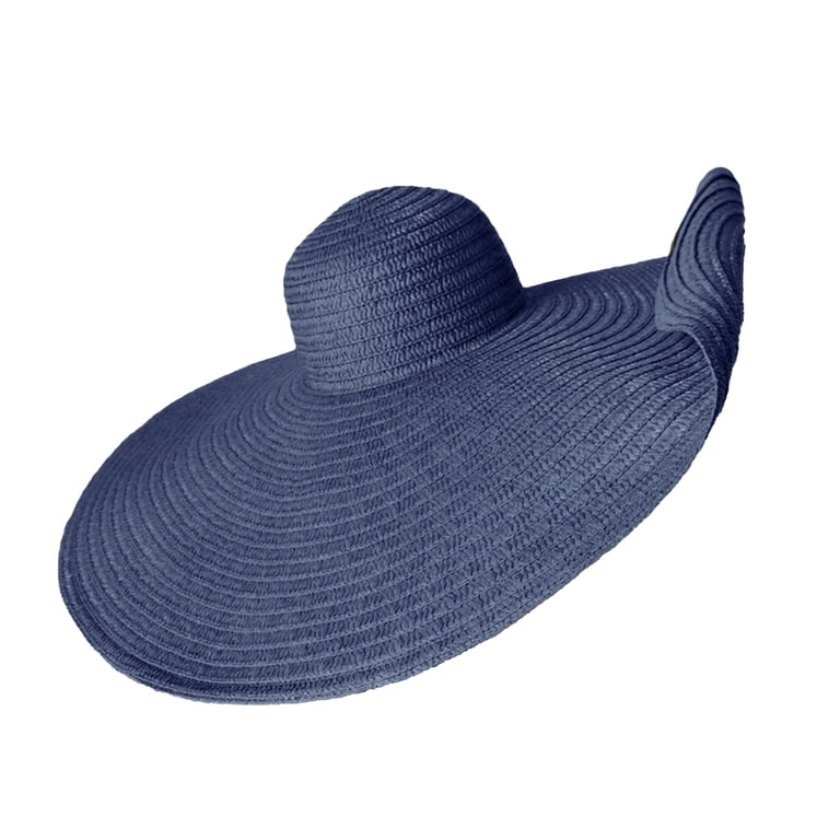 Visland Straw Super Wide Brim Hat Women Derby Hat Floppy  display picture 3