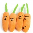 thumbnail image 2 of Promotion Clearance Pet Dog Carrot Shape Chew Toys with Funny Face Pet Dog Cat Teeth Cleaning Training Toys Puppy Soft Plush Squeak Accessories, 2 of 6